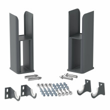 Floor Mounting Radiator Leg Kit Support for Double Flat Panel Radiators, Anthracite Grey
