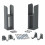 Floor Mounting Radiator Leg Kit Support for Double Flat Panel Radiators, Anthracite Grey 1