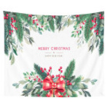 (Red Bow, 150*200cm) Christmas Wall Tapestry Hanging Cloth Background Xmas Home Decoration Tapestry