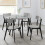 Casa Round Dining Table - Grey/Black 6