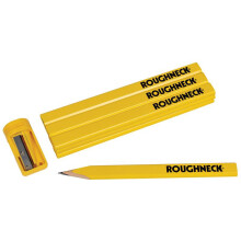 Roughneck Carpenters Pencils (10) With Sharpener - Heavy-Duty Use