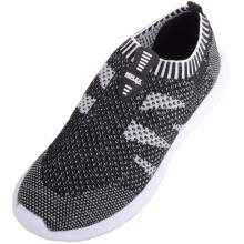 (UK6, Multi) ABSOLUTE FOOTWEAR Lightweight Slip On Sports Gym Running Walking Leisure Trainers
