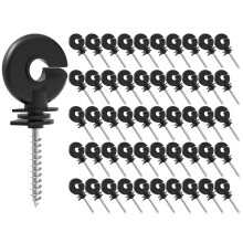 Elektrozaun-Isolatorschraube, Isolator-Zaunringpfosten-Holzpfosten-Isolator und 1 Stück Isolator-Steckschlüssel-Werkzeug 60-Teilig