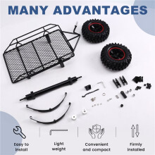 1:10 Metal Heavy Duty Trailer Model Toy DIY Parts for Remote Control Rock