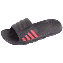 (UK5, Black) ABSOLUTE FOOTWEAR Easy Slip On Sports Peep Toe Summer Pool Sliders Sandals Shoes
