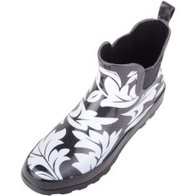 (UK7, Black) ABSOLUTE FOOTWEAR Slip On Waterproof Ankle Rain Winter Wellington Welly Boots