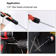 Bitset Lång, Magnetbitssats 40 St 100 mm, Torxbits T8-T40, Sexkantsbits H2-H6, PH1 PH2, PZ2, Slitsad Bit, 1/4 Tum Sexkant
