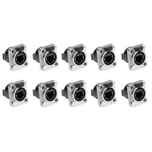 10PCS Ethernet Rj45 Chassis Socket NE8FDP Ethernet Pass Through Connector IP65 Waterproof A