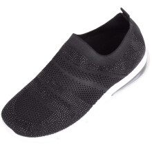 (UK5, Black) ABSOLUTE FOOTWEAR Casual Leisure Elasticated Lightweight Running Gym Sports Trainers