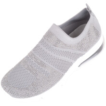 (UK7, Grey) ABSOLUTE FOOTWEAR Casual Leisure Elasticated Lightweight Running Gym Sports Trainers