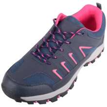 (UK5, Navy) ABSOLUTE FOOTWEAR Lightweight Lace Up 2-Tone Walking Hiking Outdoor Trainers