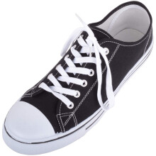(UK6, Multi) ABSOLUTE FOOTWEAR Canvas Lace Up Trainers Sneakers Plimsolls with Rubber Toe Cap