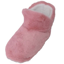 (UK6, Rose) ABSOLUTE FOOTWEAR Easy Slip On Soft Faux Fur Winter Slipper Boot