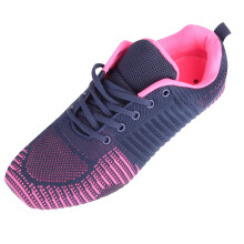 (UK6, Navy) ABSOLUTE FOOTWEAR Lightweight Slip In Lace Up Sports Gym Trainers