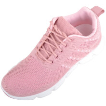(UK7, Pink) ABSOLUTE FOOTWEAR Easy Slip In Lace Up Breathable Mesh Sports Trainers
