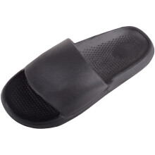 (UK3-4, Black) ABSOLUTE FOOTWEAR Slip On Chunky Summer Holiday Light Weight Mule Sliders Sandals