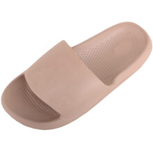 (UK3-4, Nude) ABSOLUTE FOOTWEAR Slip On Chunky Summer Holiday Light Weight Mule Sliders Sandals