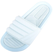 (UK5, Blue) ABSOLUTE FOOTWEAR Easy Slip On Soft Summer Holiday Beach Sliders Sandals