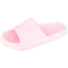 (UK3-4, Pink) ABSOLUTE FOOTWEAR Easy Slip On Summer Beach Open Toe Flip Flop Slider Sandal Mules