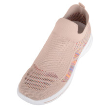 (UK8, Beige) ABSOLUTE FOOTWEAR Lightweight Slip On Breathable Leisure Trainers Sneakers