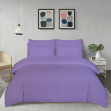 100% Egyptian Cotton Duvet Cover Set |200 Thread Count Plain Dyed Duvet Quilt Cover Set With Free Pillowcases| Non-Iron Easycare Bedding Set