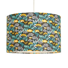 Litecraft Leonora Leaf Print Lampshade, Black