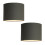(2 Pack) Litecraft Leyton Drum Lampshade Dark Grey 1