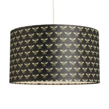 (Black) Litecraft Bobby Bee Print Lampshade