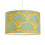 (Yellow) Litecraft Linzy Leaf Print Drum Lampshade 1