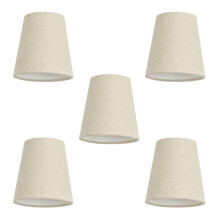 (5 Inch, 5 Pack) Litecraft Muriel Lampshade, Beige