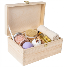 (30 x 20 x 14 cm, Natur) Creative Deco Personalisierte Geschenke Holzkiste