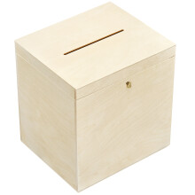 (Nicht personalisiert, Natur) Creative Deco Holzkiste mit Deckel Kartenbox Hochzeit