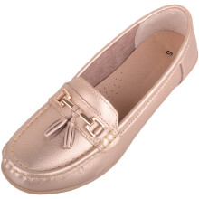 (UK4, Bronze) ABSOLUTE FOOTWEAR Slip On Casual Leather Loafer / Deck / Boat Shoes / Sandals