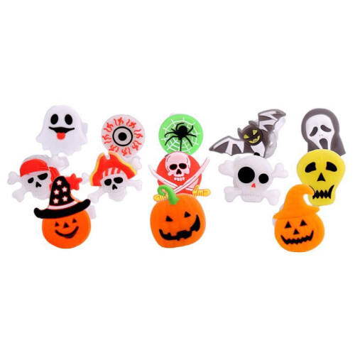 Led Ring Light With Flashing Halloween Skeleton Pumpkin Design For Teens Gift 2