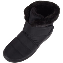 (UK5, Black) ABSOLUTE FOOTWEAR Easy Slip On Faux Fur Touch and Close Winter Ankle Boots