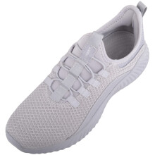 (UK4, Grey) ABSOLUTE FOOTWEAR Breathable Mesh Lace Up Sports Excersise Trainers