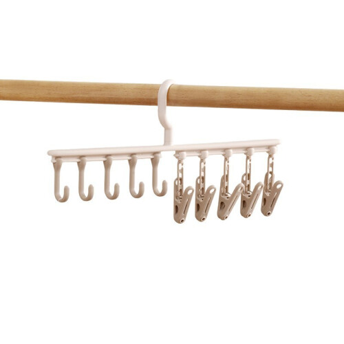 (Gray White Halfhook)Portable Plastic Clothes Tie Holder With Modern Style For Bedroom And Wardrobe 1