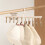 (Gray White Halfhook)Portable Plastic Clothes Tie Holder With Modern Style For Bedroom And Wardrobe 3