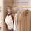 (Gray White Halfhook)Portable Plastic Clothes Tie Holder With Modern Style For Bedroom And Wardrobe 5
