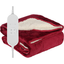 160 x 130cm Electric Heated Throw Blanket Washable Fleece 9 Heat Settings, Timer