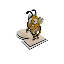 (F) Vertical Wooden Cat Paper Towel Holder, Freestanding Novelty Tissue Dispenser