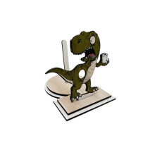(B) Vertical Wooden Cat Paper Towel Holder, Freestanding Novelty Tissue Dispenser