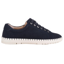 (UK4, Navy) ABSOLUTE FOOTWEAR Leather Suede Lightweight Lace Up Shoes with Side Zip