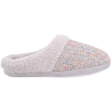 (UK3-4, Grey) ABSOLUTE FOOTWEAR Brianna, Slip On Knitted Style Mule Slipper with Bow