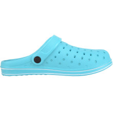 (UK5, Bright Blue) ABSOLUTE FOOTWEAR Slip On Garden Summer Pool Clogs Shoes, Adjustable Back Strap