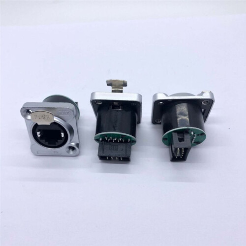 10PCS Ethernet Rj45 Chassis Socket NE8FDP Ethernet Pass Through Connector IP65 Waterproof B 2