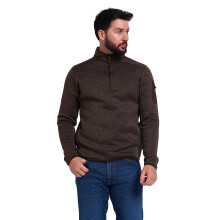 JACK PYKE Melange Quarter Zip Fleece Long sleeve Brown Fleck Medium