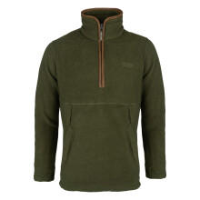 JACK PYKE Mens Half Zip Sherpa Fleece Pullover Olive Small