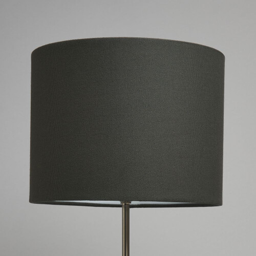 (Single) Litecraft Leyton Drum Lampshade Dark Grey 2