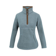 JACK PYKE Ladies Half Zip Sherpa Fleece Pullover Ice Blue XX-Large